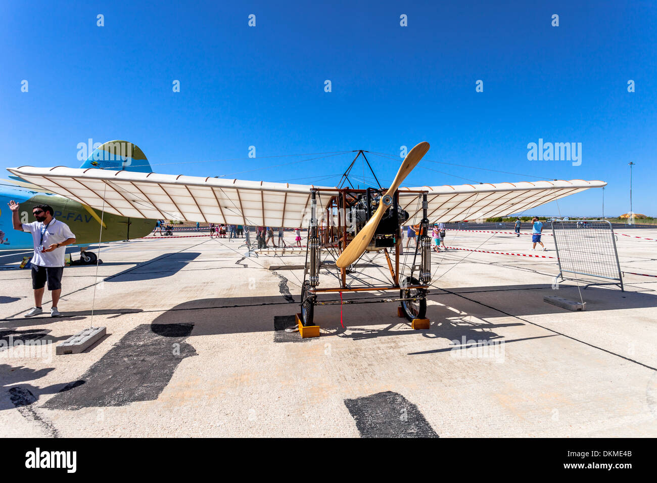 Avion Blériot XI qui participent à une exposition statique sur la journée portes ouvertes de la base aérienne de Los Llanos Banque D'Images