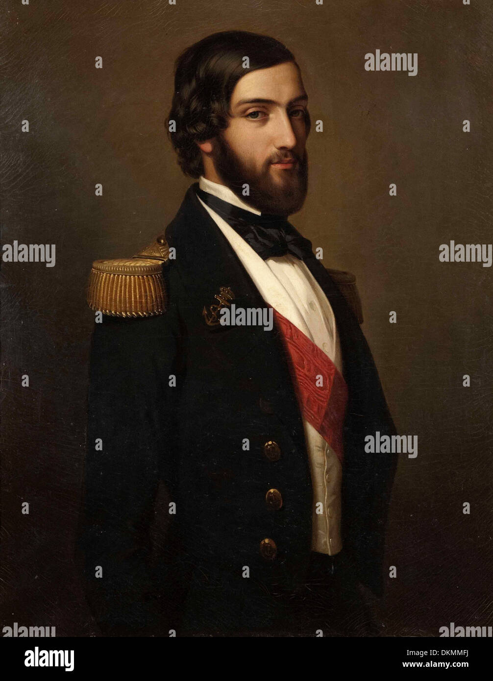 Franz Xaver Winterhalter - Portrait du Prince de Joinville Banque D'Images