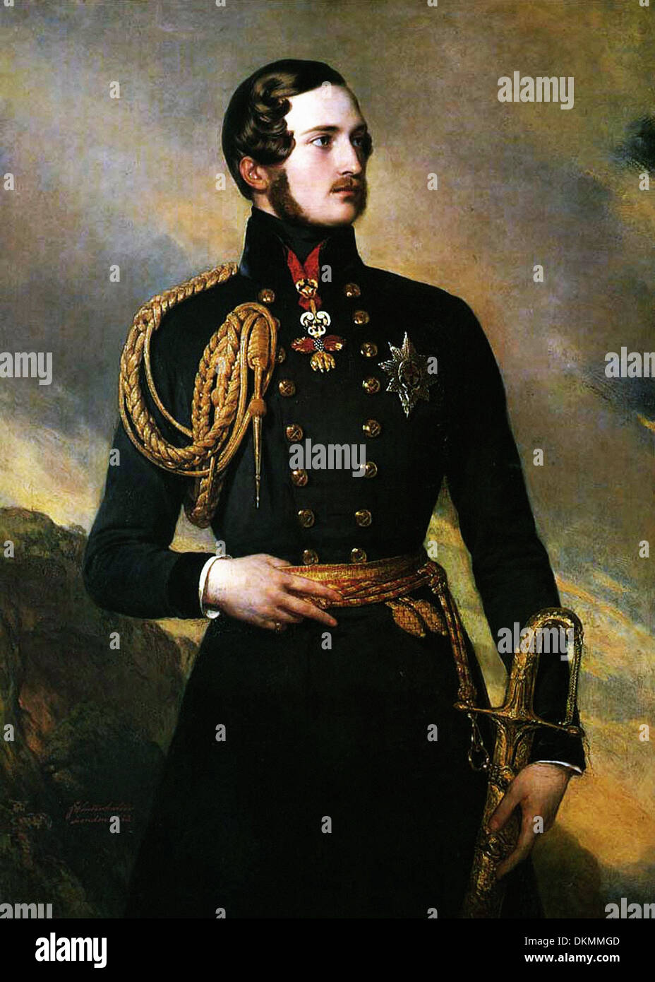 Franz Xaver Winterhalter - Portrait du Prince Albert Banque D'Images
