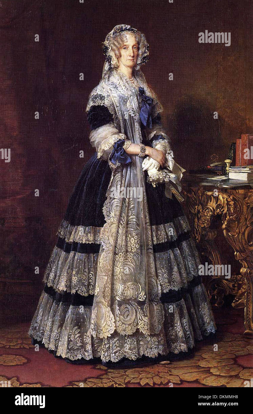 Franz Xaver Winterhalter - Portrait de la reine Marie Amélie Banque D'Images
