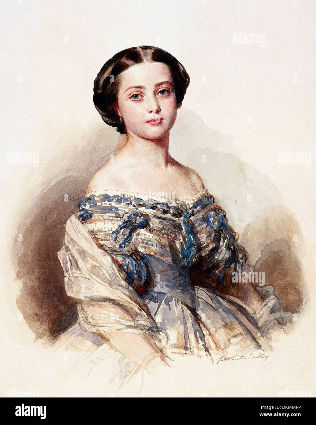 Anaëlle de Saint-Bris Franz-xaver-winterhalter-portrait-de-la-princesse-royale-victoria-1855-dkmmpp