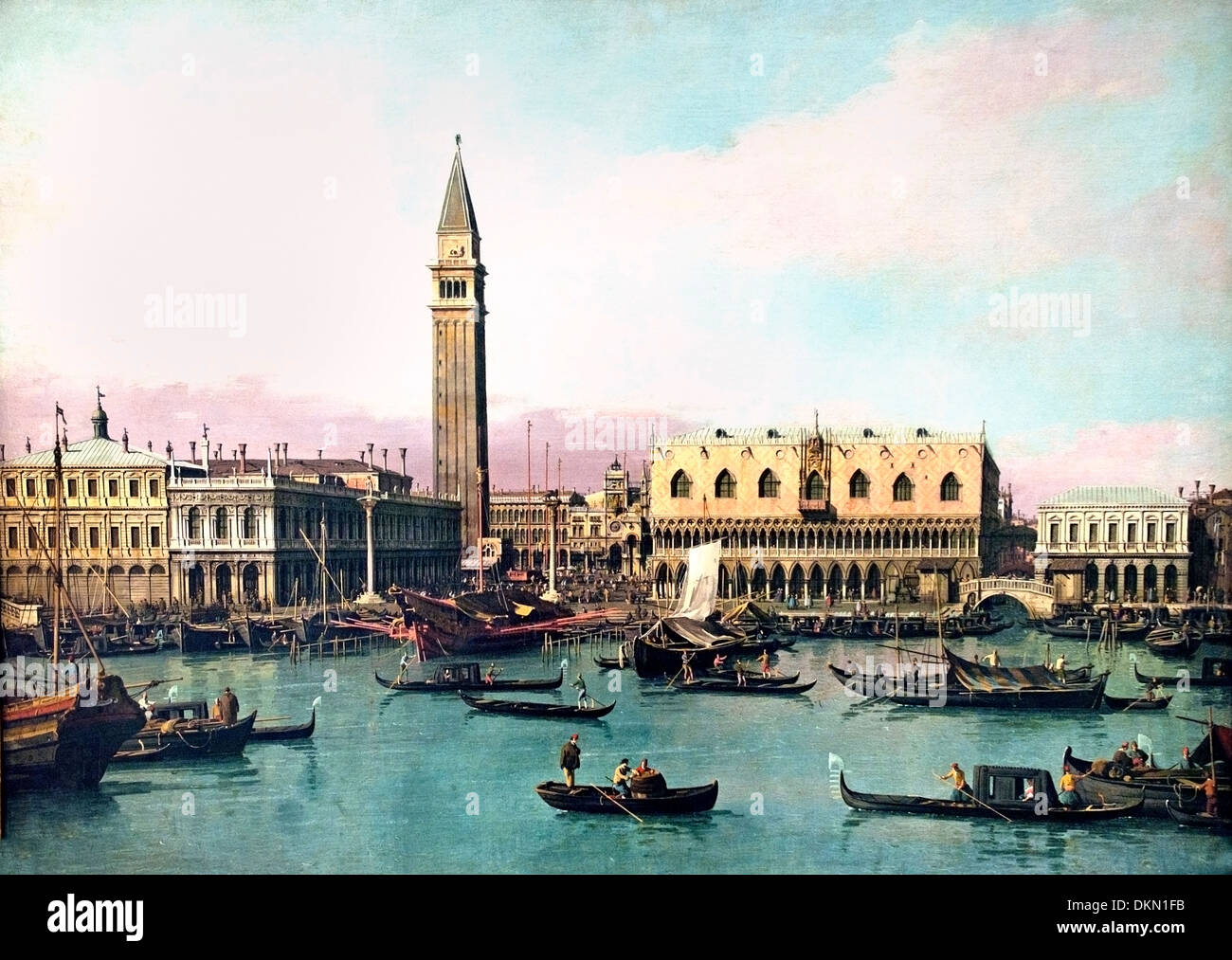La Riva degli Schiavoni Piazza San Marco Venise Antonio Canaletto 1697-1768 Italie Italien Banque D'Images