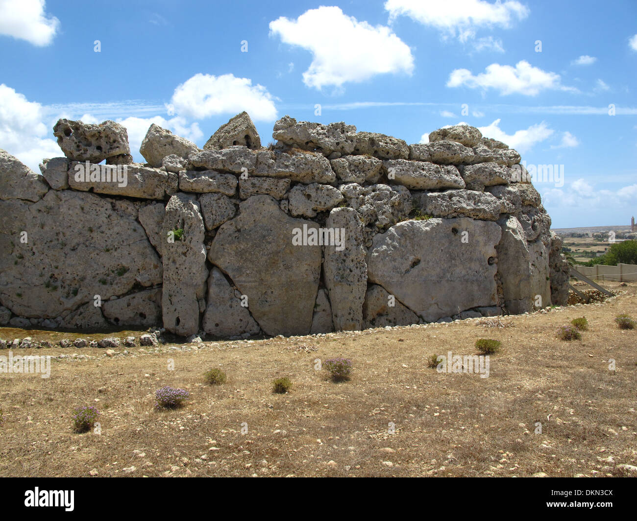 Temple Ggantija, Xaghra, GOZO, Malte Banque D'Images