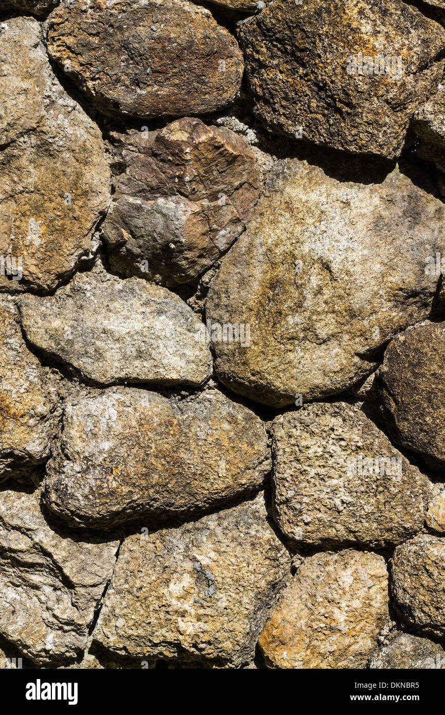 Contexte - mur de pierres empilées, Full Frame, horizontal Banque D'Images