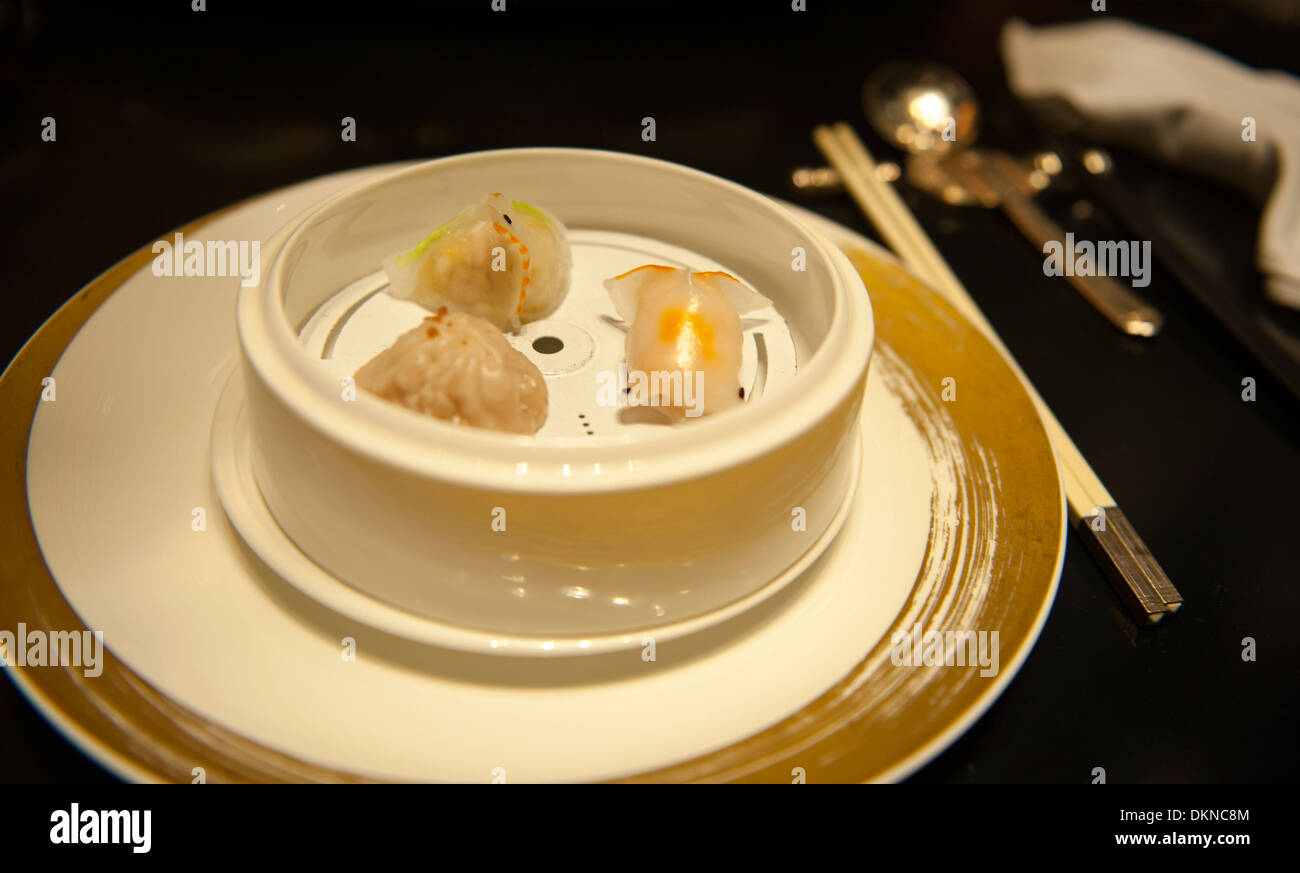 La faible somme des huit restaurant du Grand Lisboa ont reçu trois étoiles au guide Michelin Hong Kong & Macao 2014 Banque D'Images