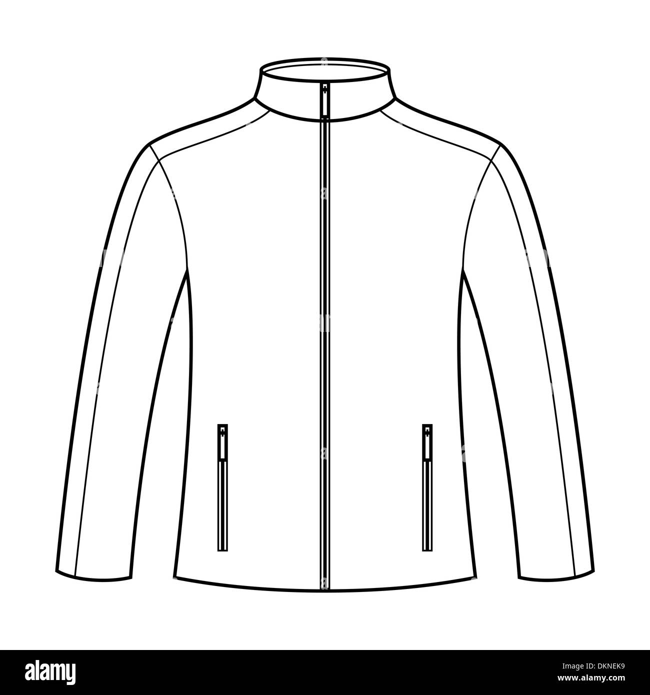 Illustration d'un sportswear isolé sur fond blanc Banque D'Images