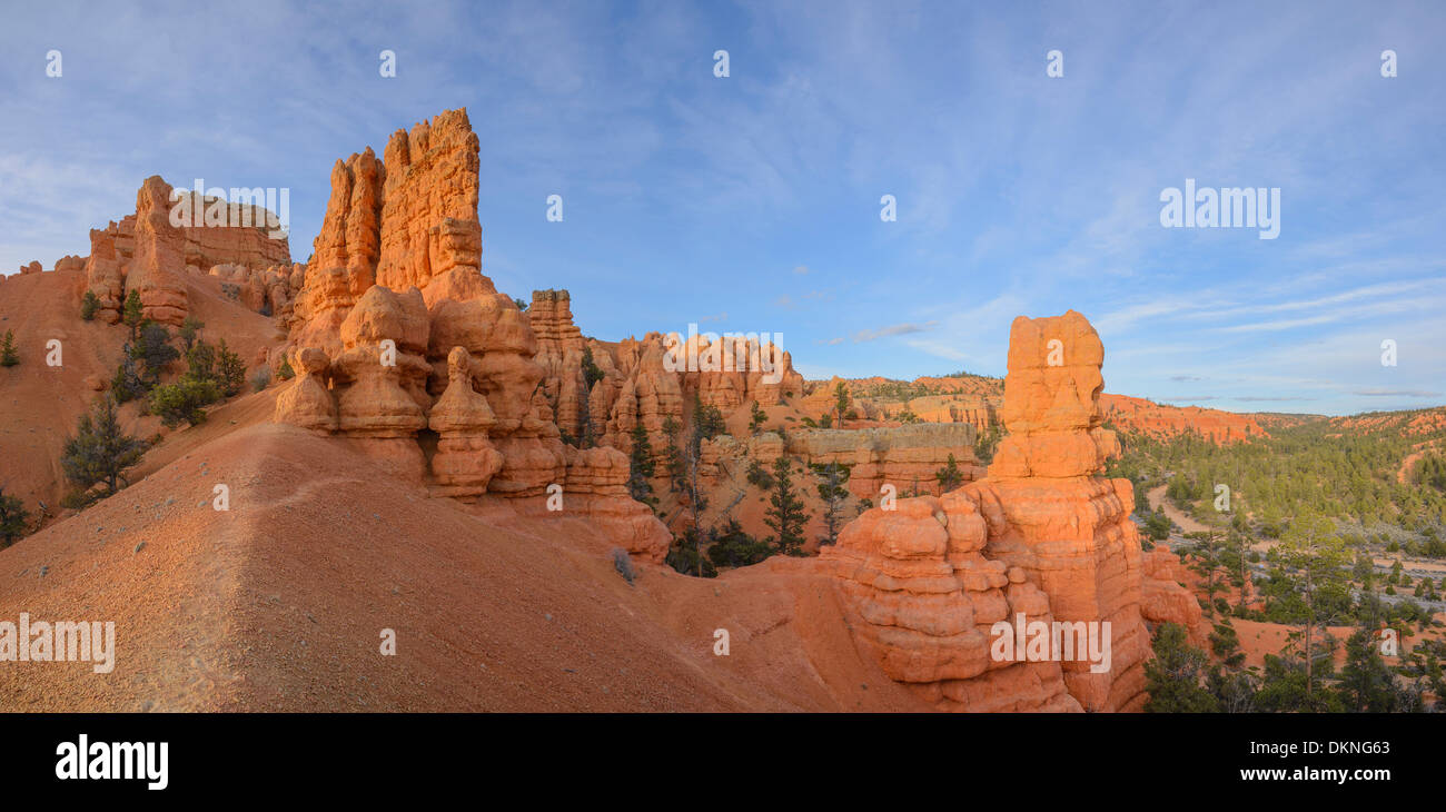 Red Canyon au coucher du soleil, de l'Utah, USA Banque D'Images