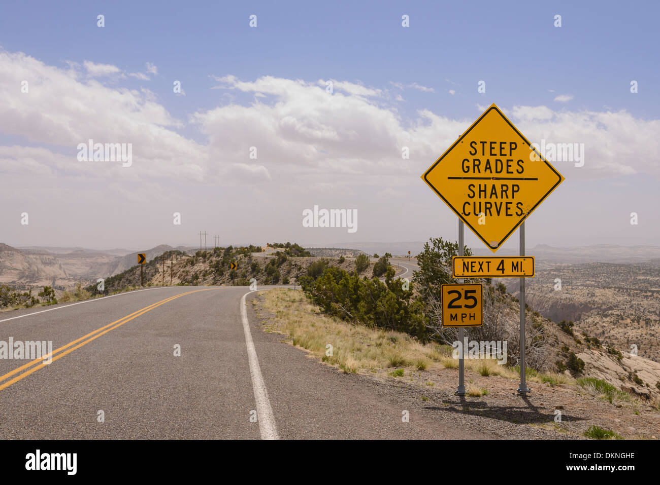 Route le long de la ligne de crête, crête, Scenic Byway 12, Utah, USA Banque D'Images