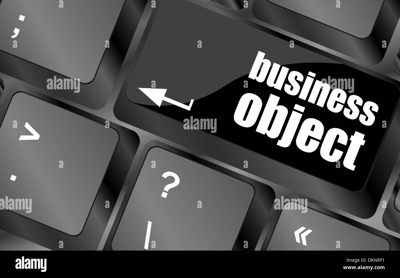 L'objet d'affaires - concepts sociaux sur clavier d'ordinateur, concept d'entreprise Banque D'Images