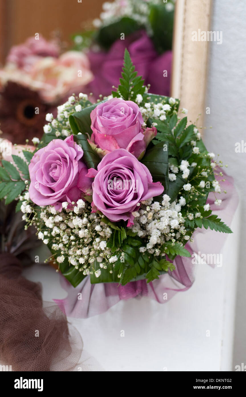 Beau bouquet de mariage fait de roses Banque D'Images