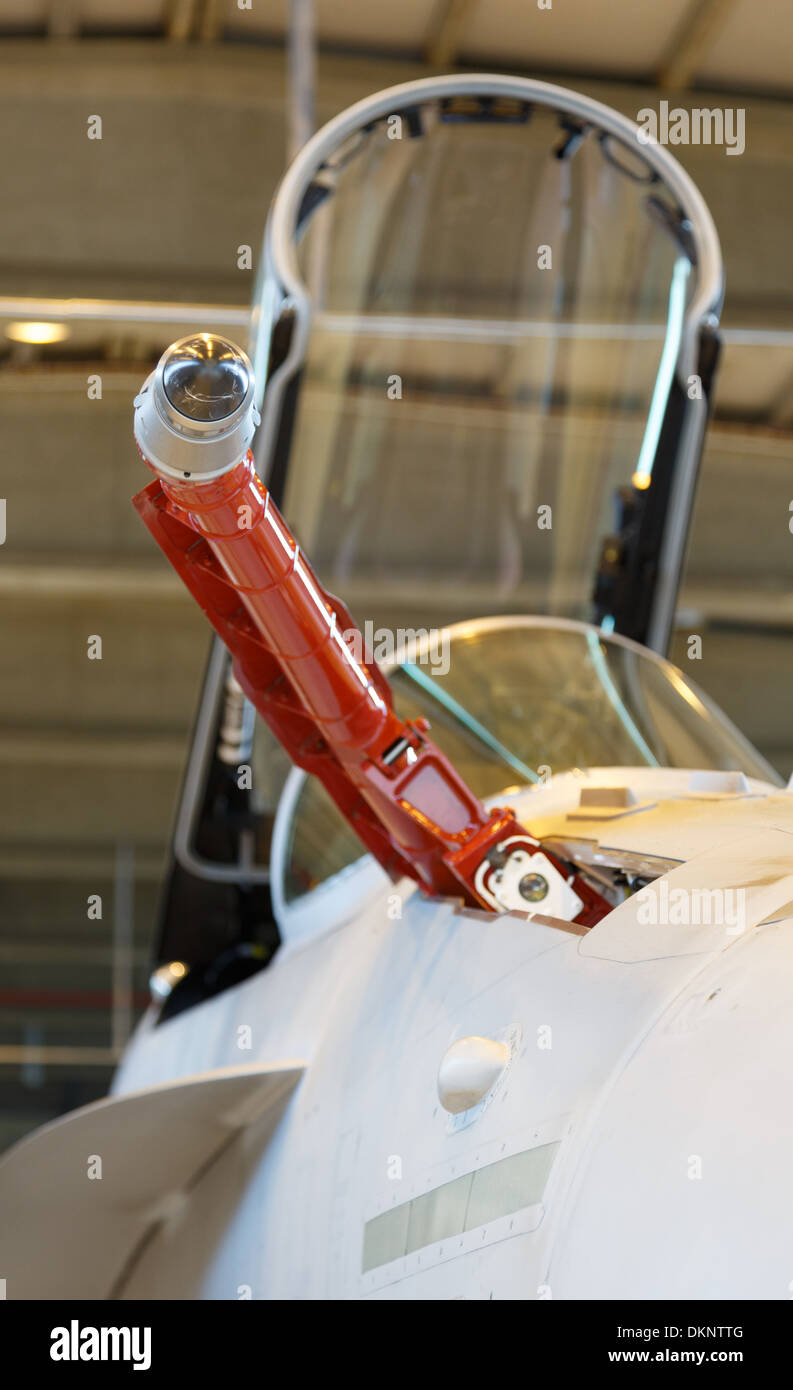 Sonde de ravitaillement en vol d'un F/A-18. Banque D'Images