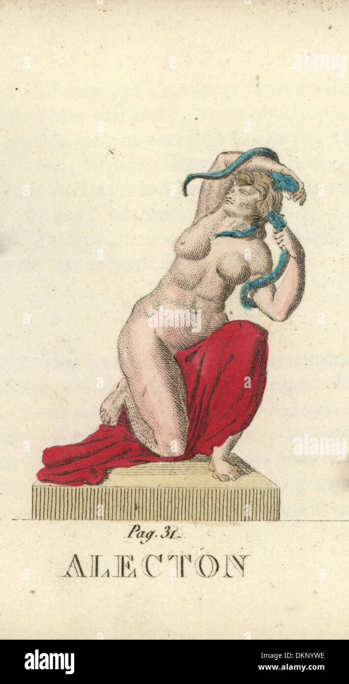 Alecto, l'un des Enrinyes Grec ou romain Furies. Banque D'Images