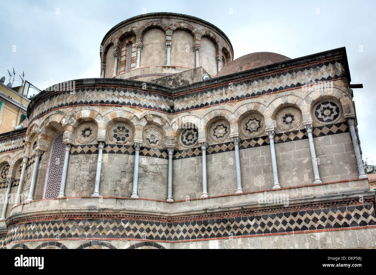 Chevet de l'église de l'Annunziata dei Catalani (12ème siècle), Messine, Sicile, Italie Banque D'Images