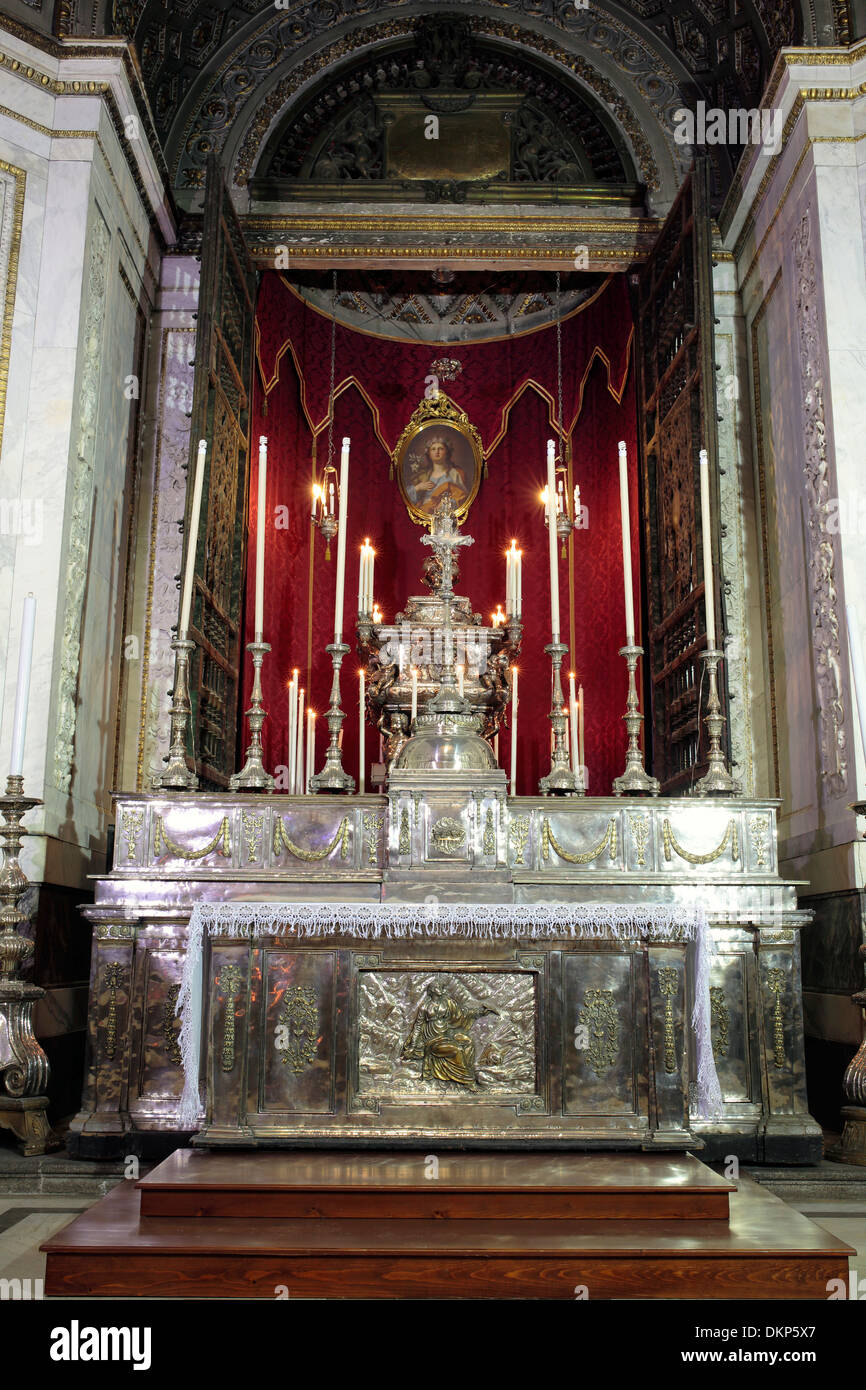Intérieur de la cathédrale de Palerme, Palerme, Sicile, Italie Banque D'Images