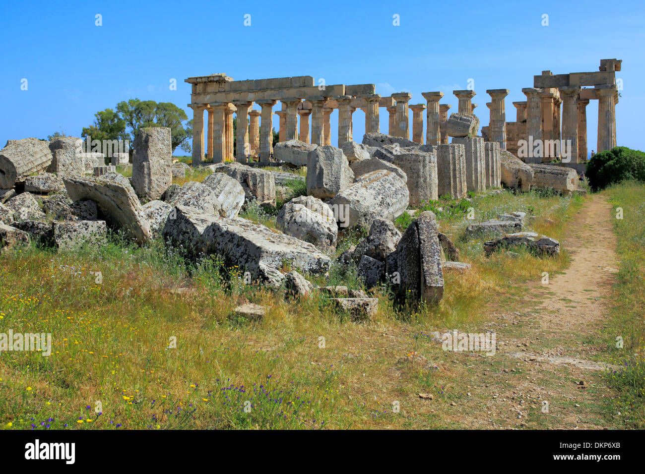 Temple d'Héra, Selinunte, Sicile, Italie Banque D'Images