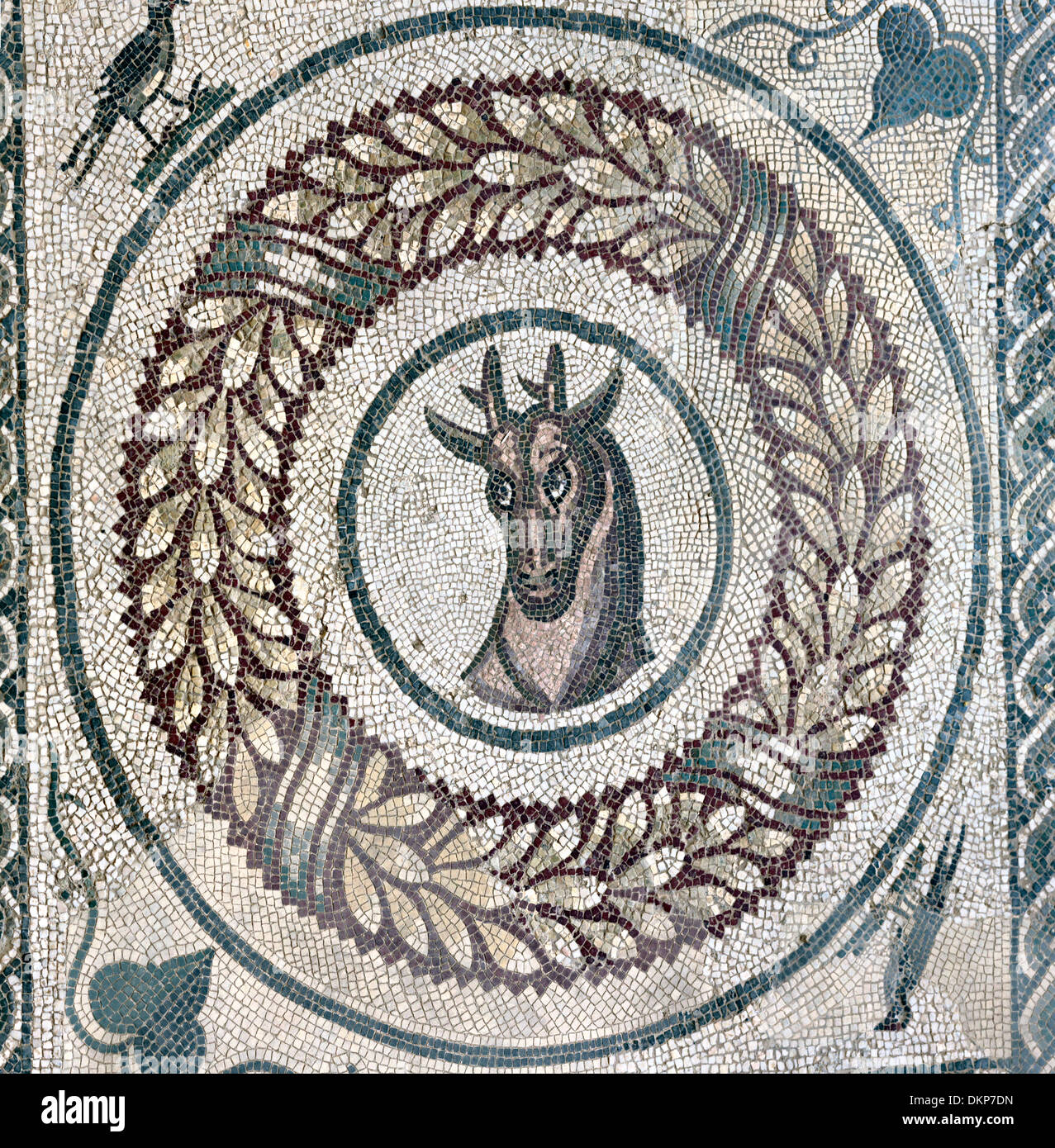 Mosaïque romaine, la Villa Romana del Casale, Piazza Armerina, Sicile, Italie Banque D'Images