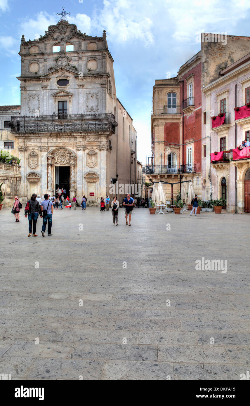 L'église de Sainte-Lucie, Ortigia, Syracuse, Sicile, Italie Banque D'Images