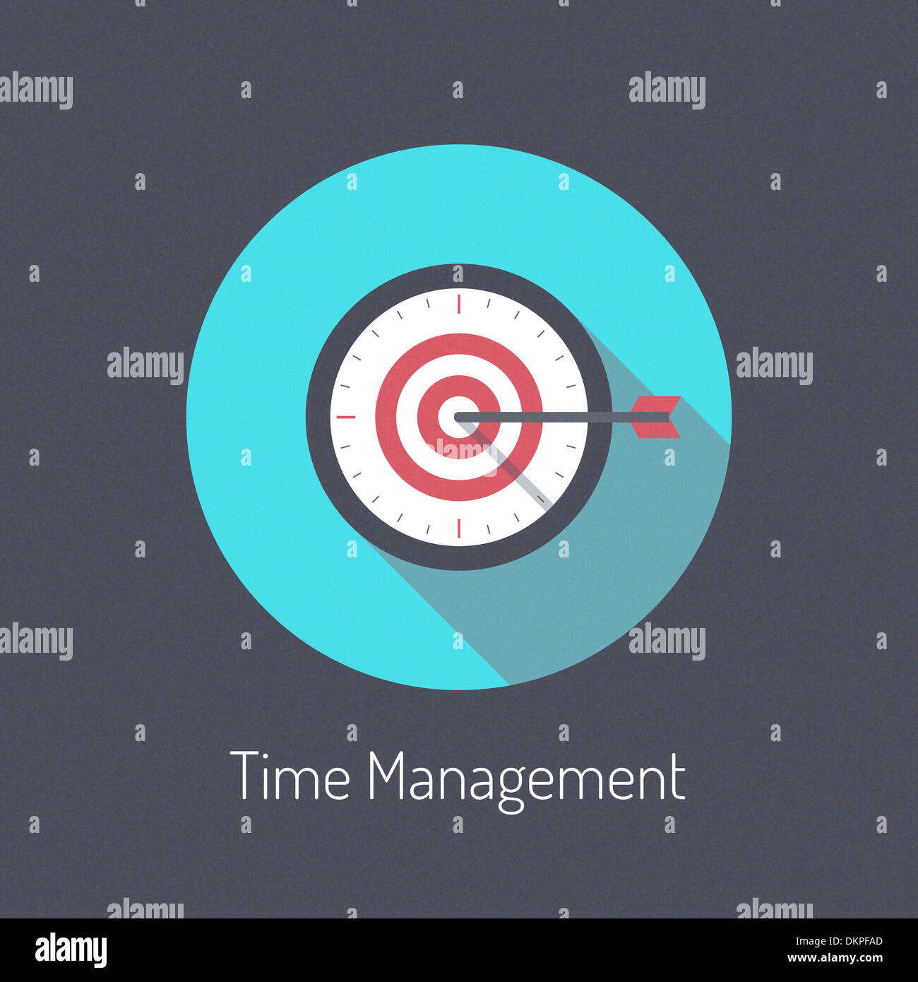 Modèle plat illustration moderne poster concept de processus de planification de gestion du temps et d'affaires est de l'argent temps métaphore Banque D'Images