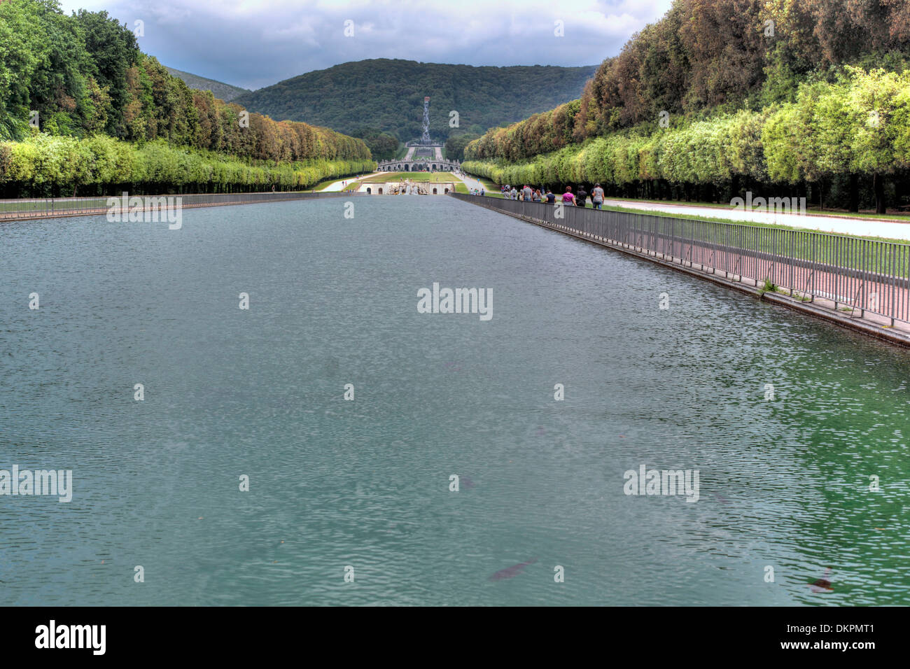 Cascade, Palais Royal de Caserte, Campanie, Italie Banque D'Images