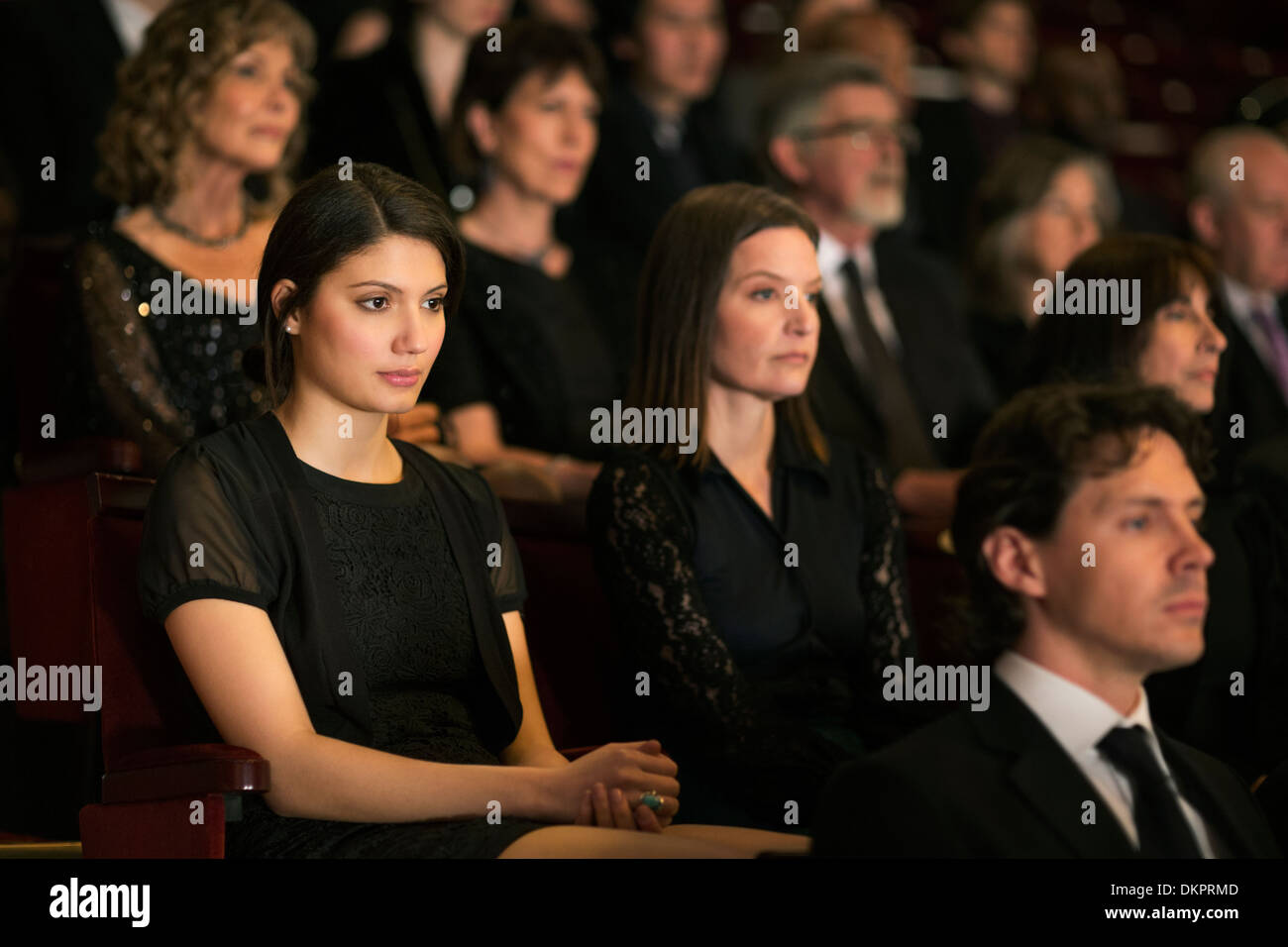 Le public grave Banque D'Images