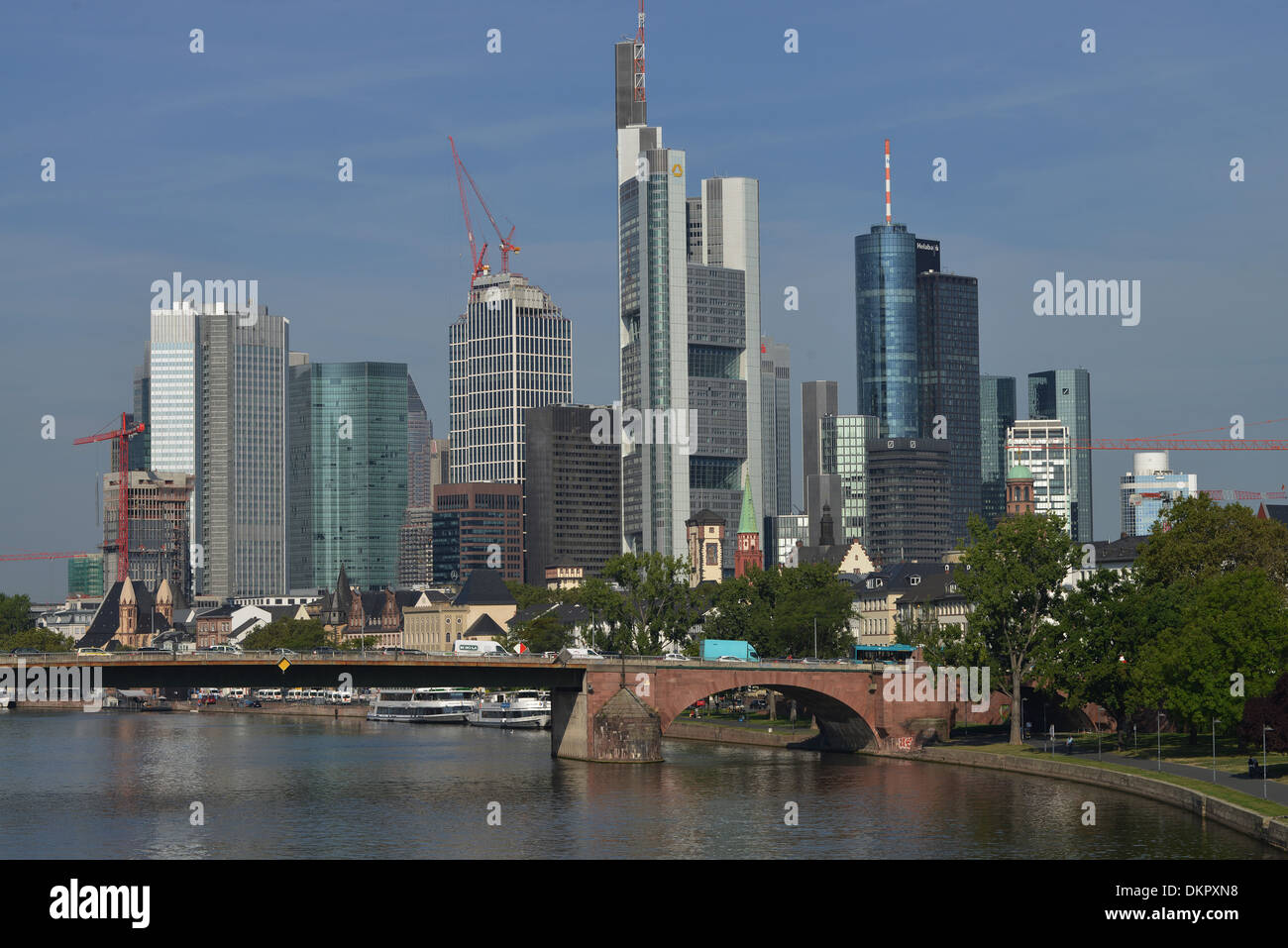 Skyline, Bankenviertel, Frankfurt am Main, Hessen, Allemagne Banque D'Images