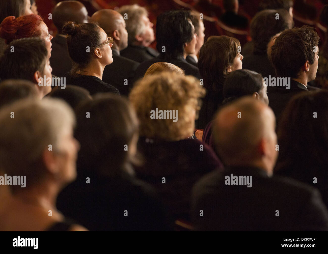 Le public attentif Banque D'Images