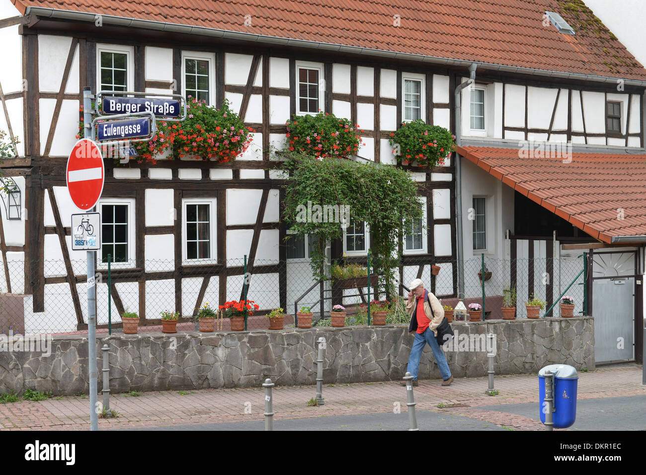 Fachwerkhaus, Berger Strasse, Bornheim, Frankfurt am Main, Hessen, Allemagne Banque D'Images
