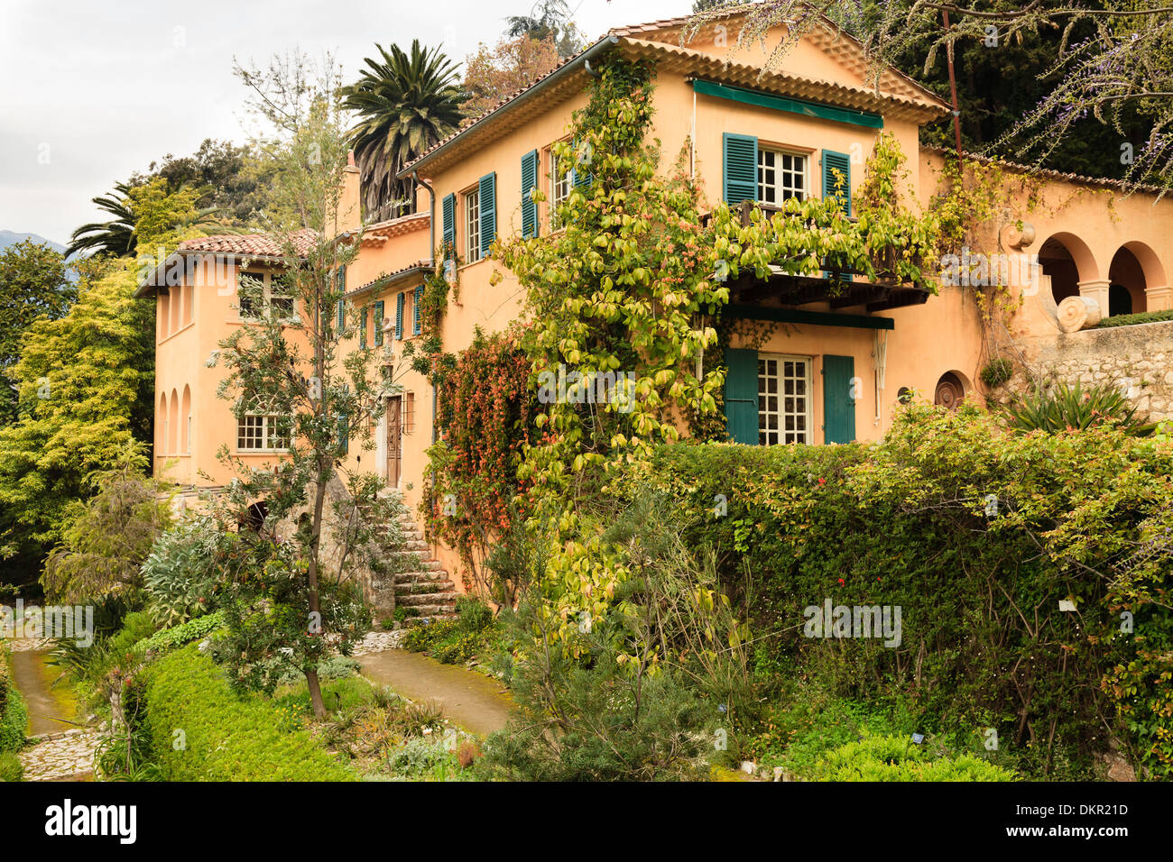 France, Menton, serre de la Madone jardin, la villa (utilisation pour la presse et livre seulement) Banque D'Images