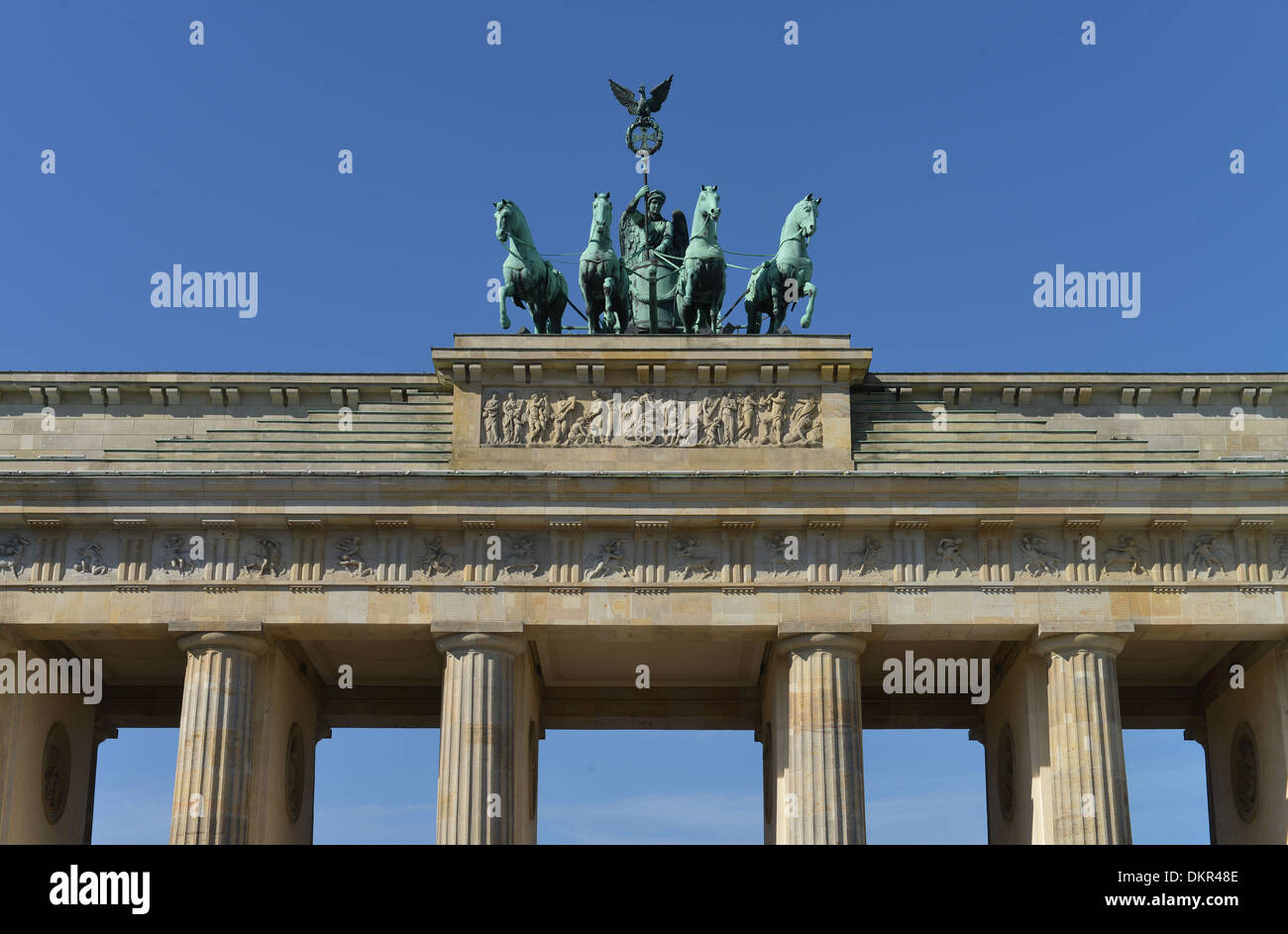 Quadriga, Brandenburger Tor, Pariser Platz, Mitte, Berlin, Deutschland Banque D'Images