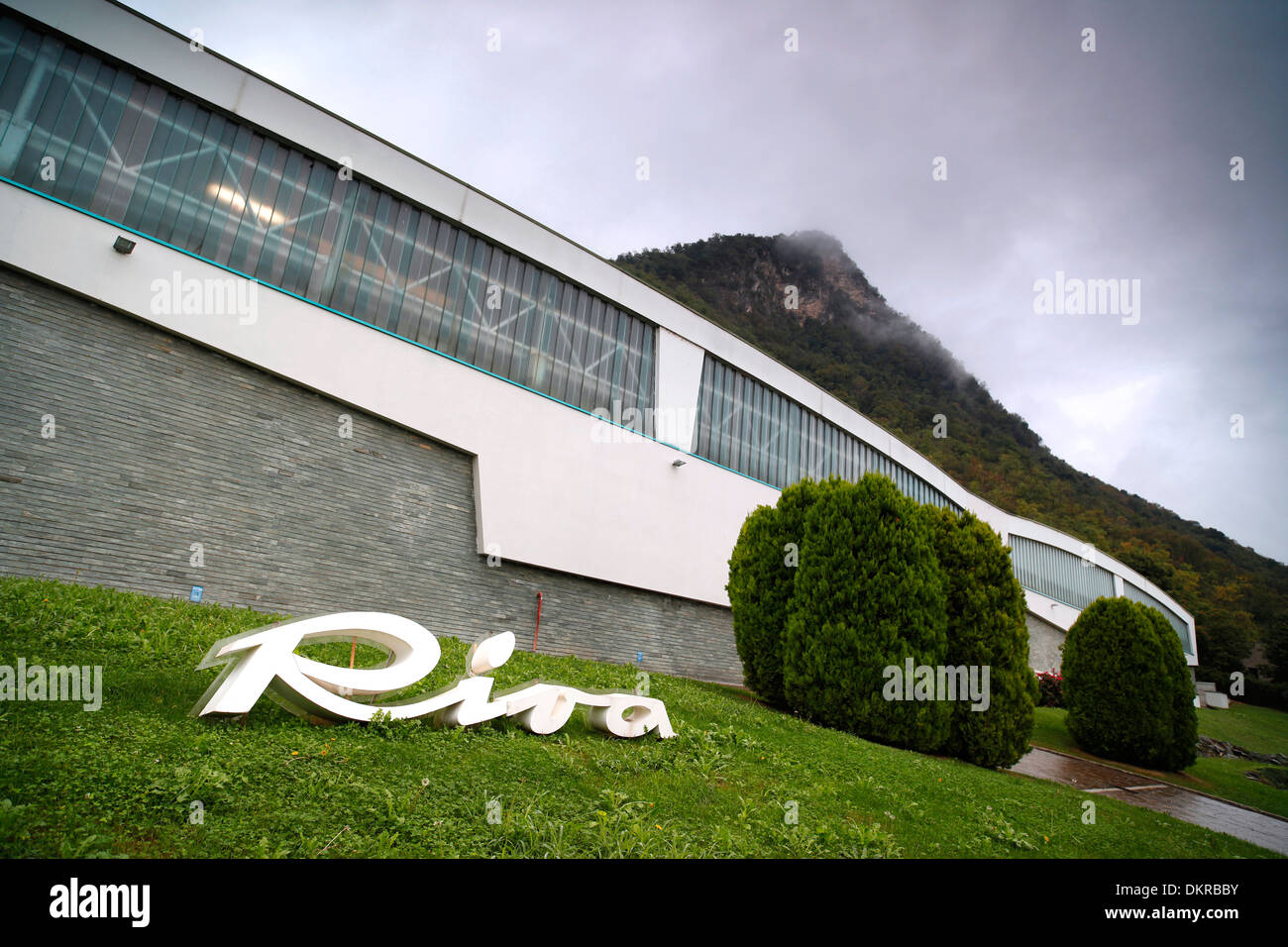 Une partie de l'usine yacht Riva sur le lac d'Iseo à Sarnico, Italie. Banque D'Images