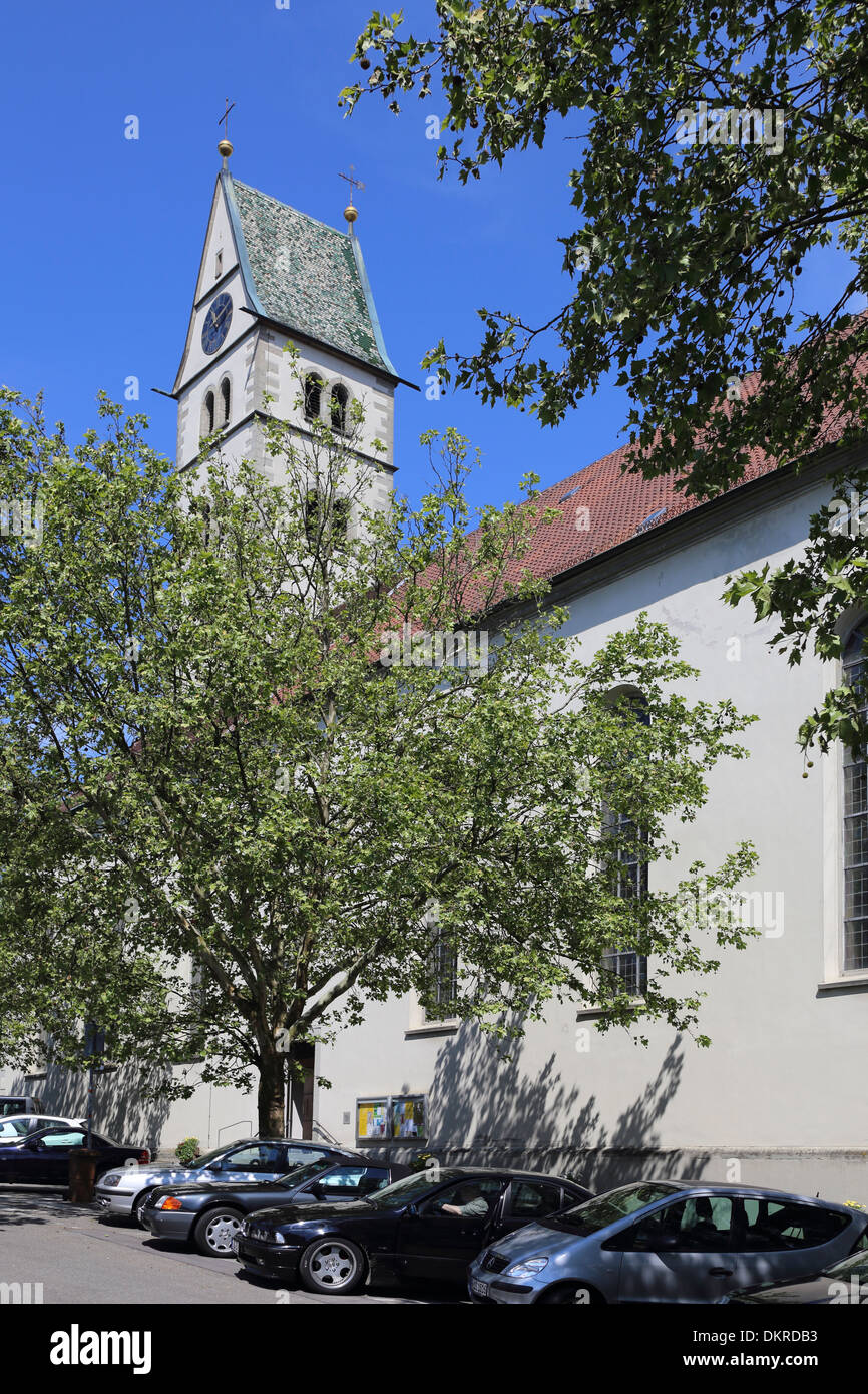 Église Stadtpfarrkirche Mariä Heimsuchung Meersburg Bodensee Banque D'Images