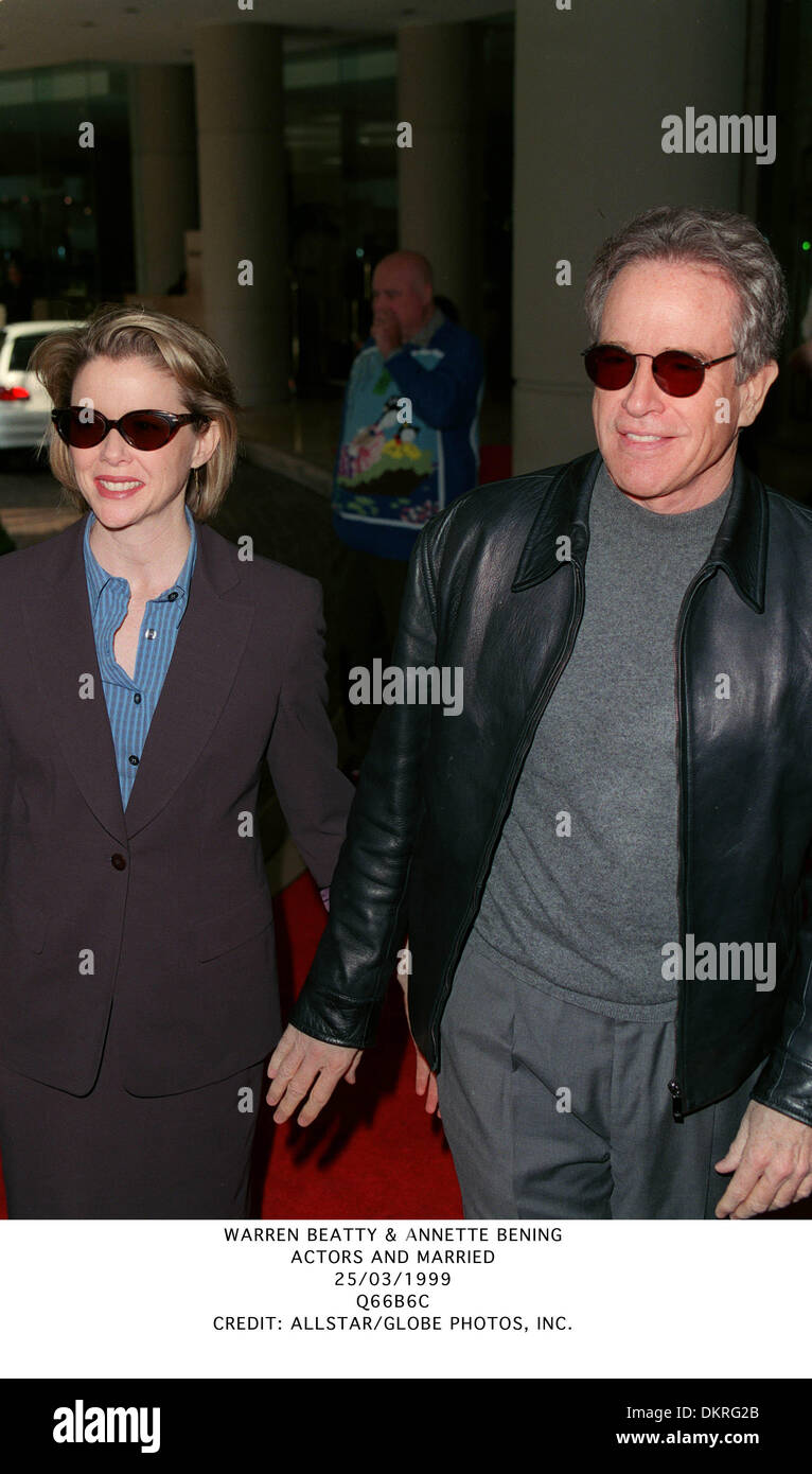 WARREN BEATTY et Annette Bening.ACTEURS ET MARIÉ.25/03/1999.Q66B6C. Banque D'Images