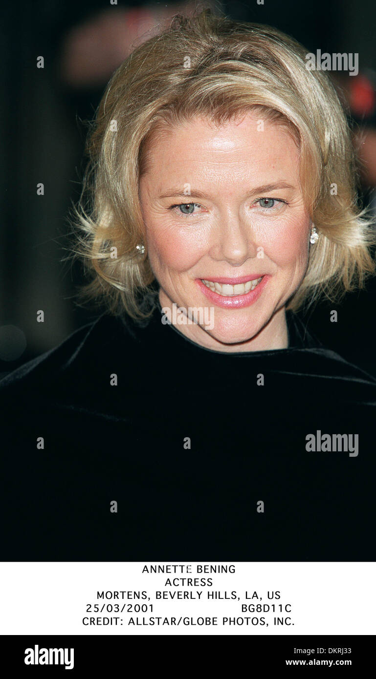 L'actrice Annette Bening..MORTENS, BEVERLY HILLS, LA, US.25/03/2001.BG8D11C. Banque D'Images