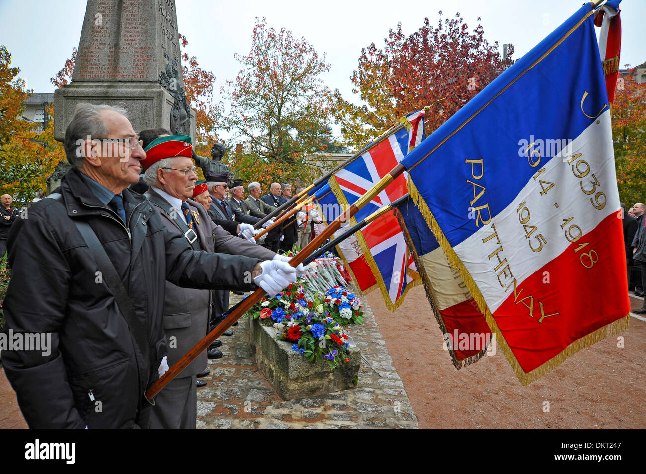 Le jour du Souvenir à Parthenay Deux-sevres France Banque D'Images