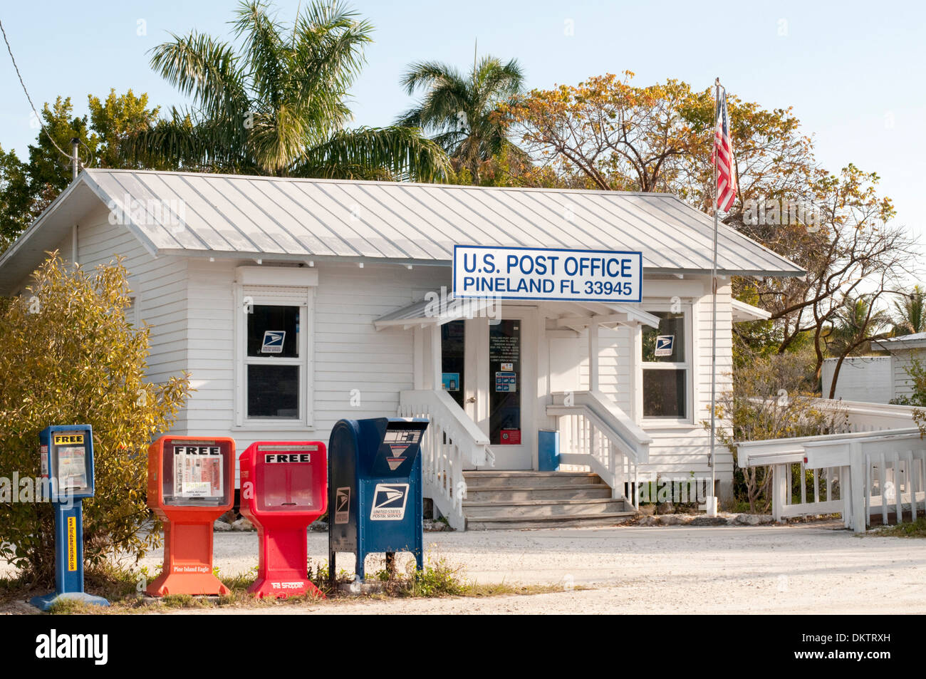 La Pineland Bureau de poste sur Pine Island, en Floride, l'un des plus petits bureaux de poste des États-Unis. Banque D'Images