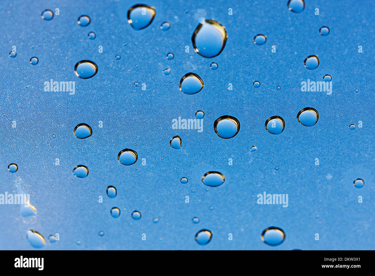 Close up photographie de gouttelettes d'eau Banque D'Images