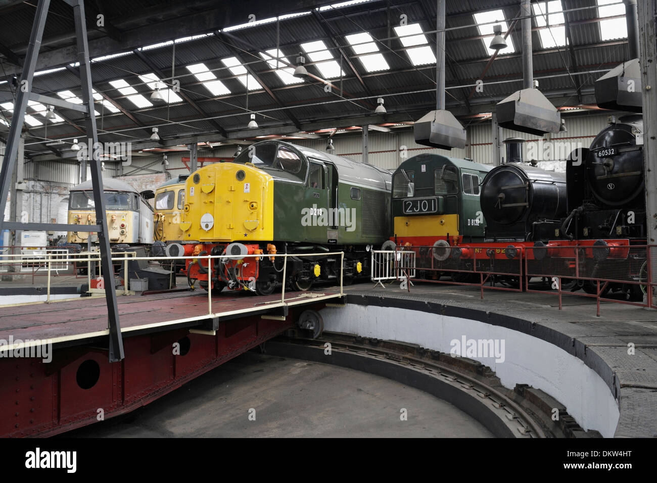 Barrow Hill Railway Engine a conservé des locomotives, Chesterfield Derbyshire Angleterre Banque D'Images