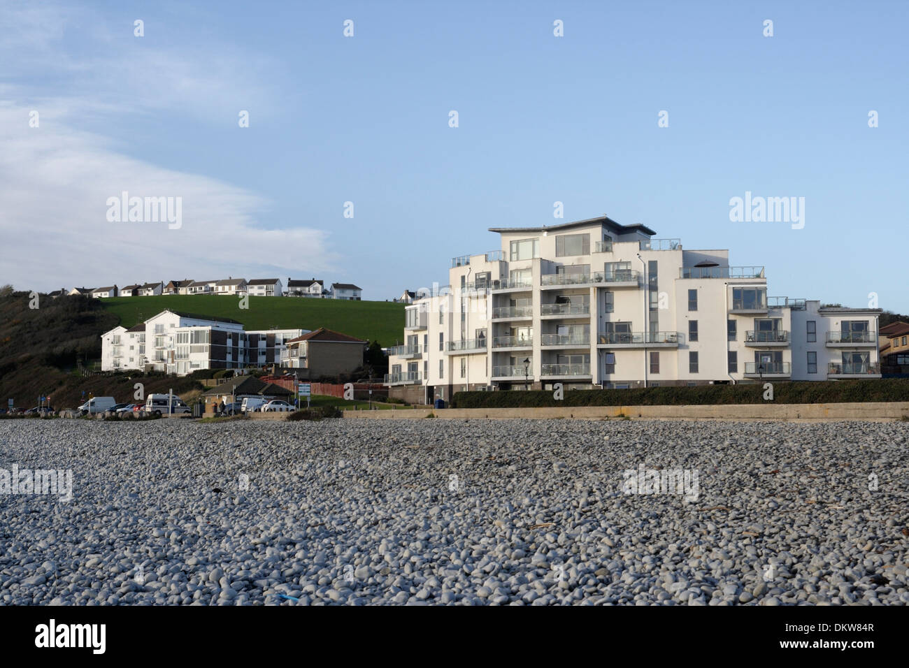 The Knap at Barry, Beach Wales Royaume-Uni, lotissement côtier gallois Banque D'Images