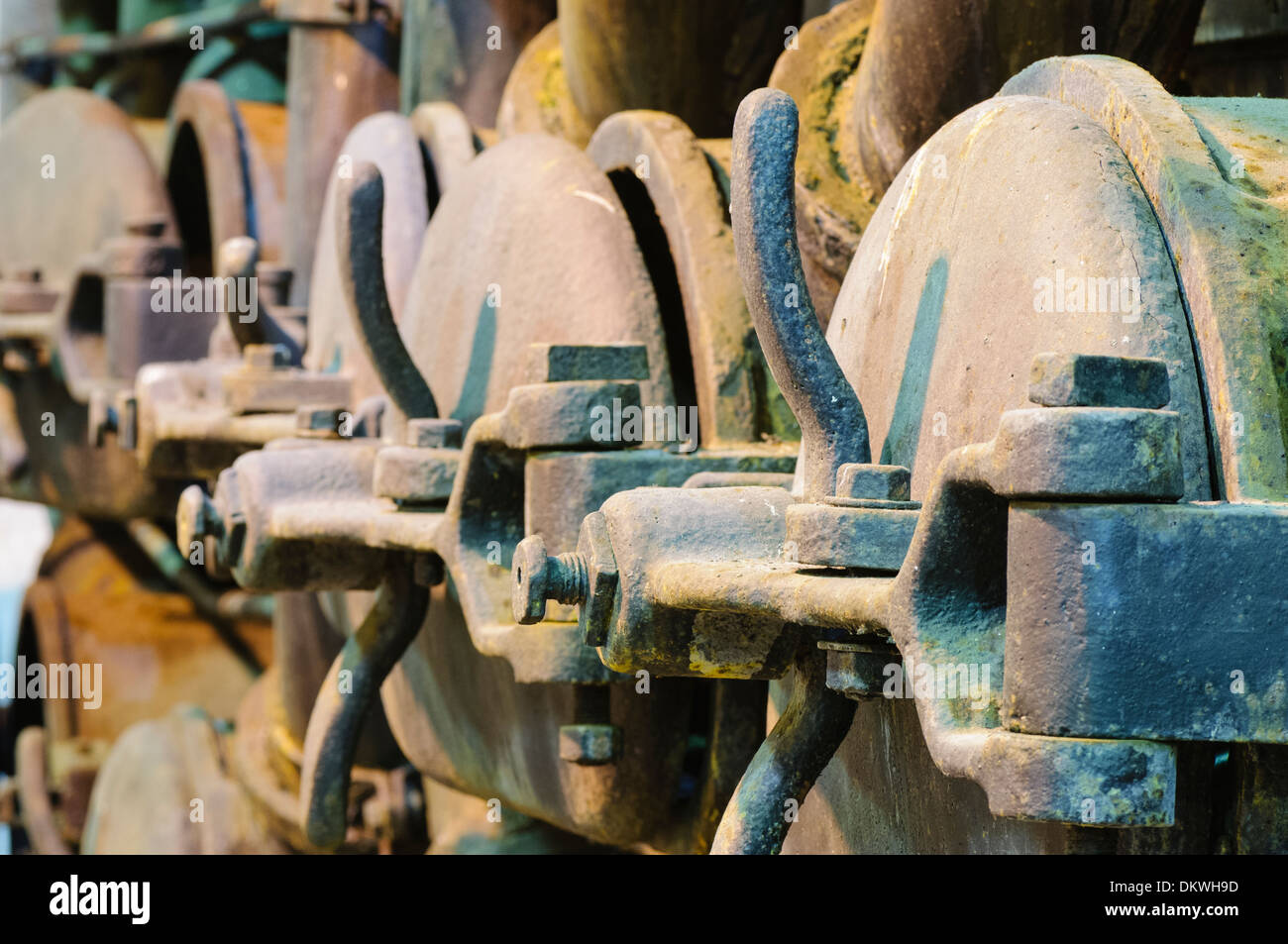 Cornues (fours) utilisés dans la production de "gaz de ville" à partir du charbon. Banque D'Images