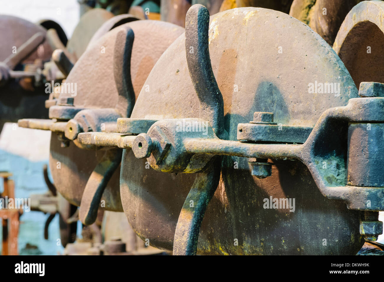 Cornues (fours) utilisés dans la production de "gaz de ville" à partir du charbon. Banque D'Images