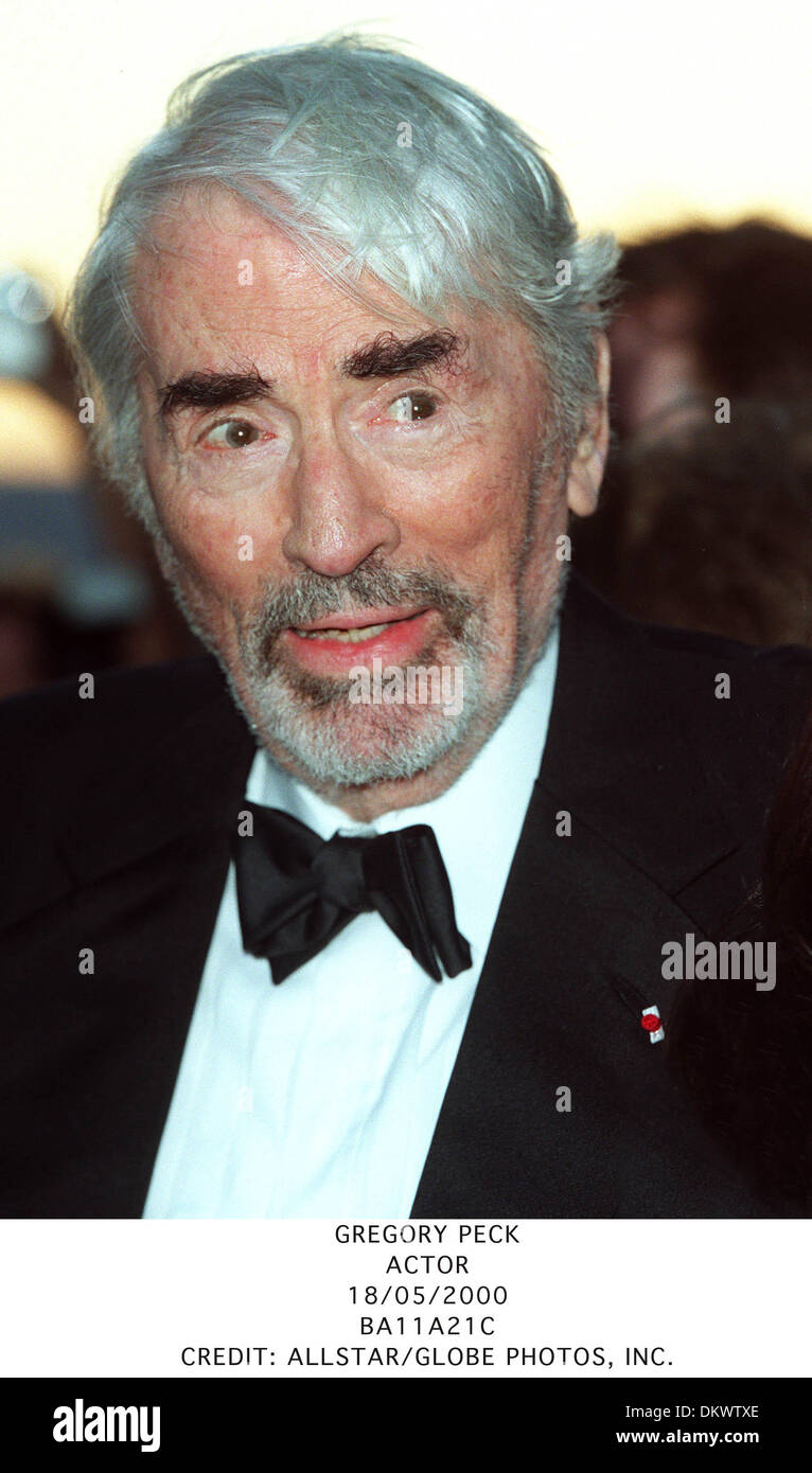 Le 18 mai 2000 - Gregory Peck.acteur.18/05/2000.BA11A21C.CREDIT : crédit(Image : © Photos Globe/ZUMAPRESS.com) Banque D'Images