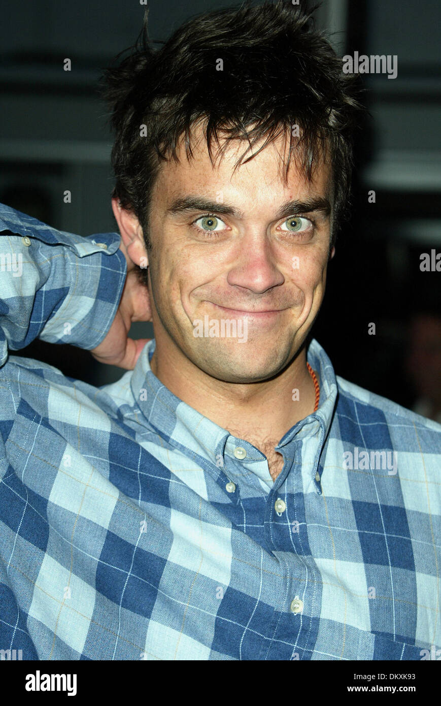 ROBBIE WILLIAMS.chanteuse pop.OS Angeles, USA.Egyptian Theater, Hollywood, L.06/05/2002.LA3320 Banque D'Images