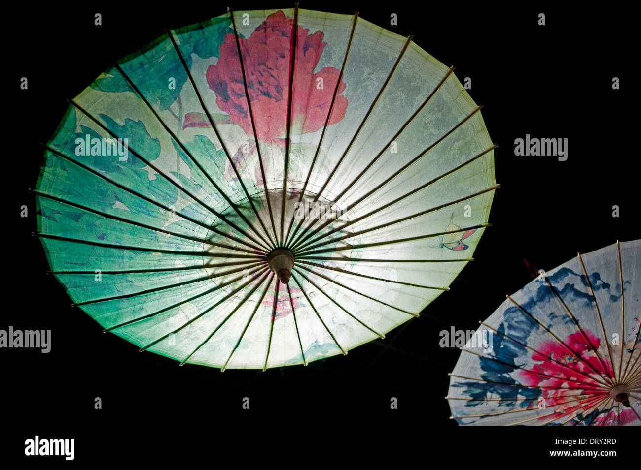 Chinese arts and crafts, parapluie de papier huilé Banque D'Images