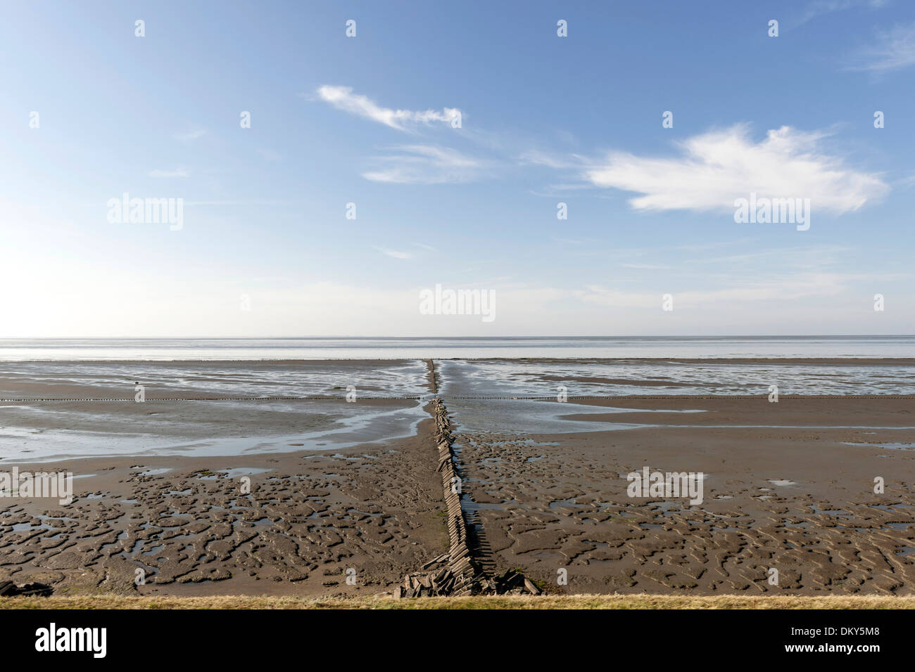 La mer des Wadden, classé au Patrimoine Mondial de l'UNESCO, de la mer du Nord, Sylt, Allemagne Banque D'Images