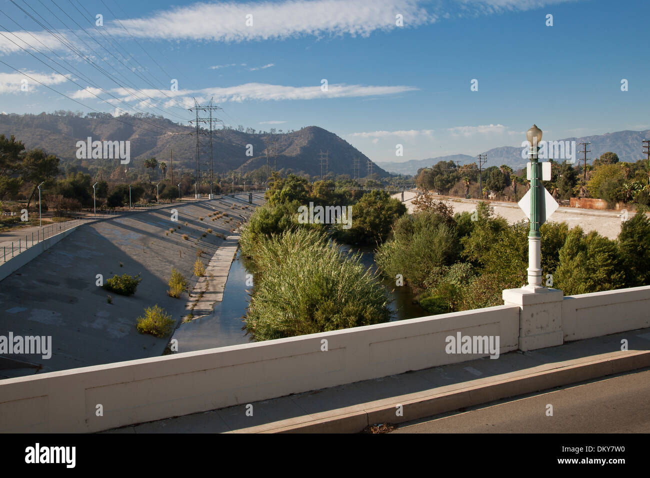 Glendale/Pont d'Hyperion, Atwater Village, Los Angeles River, California, USA Banque D'Images