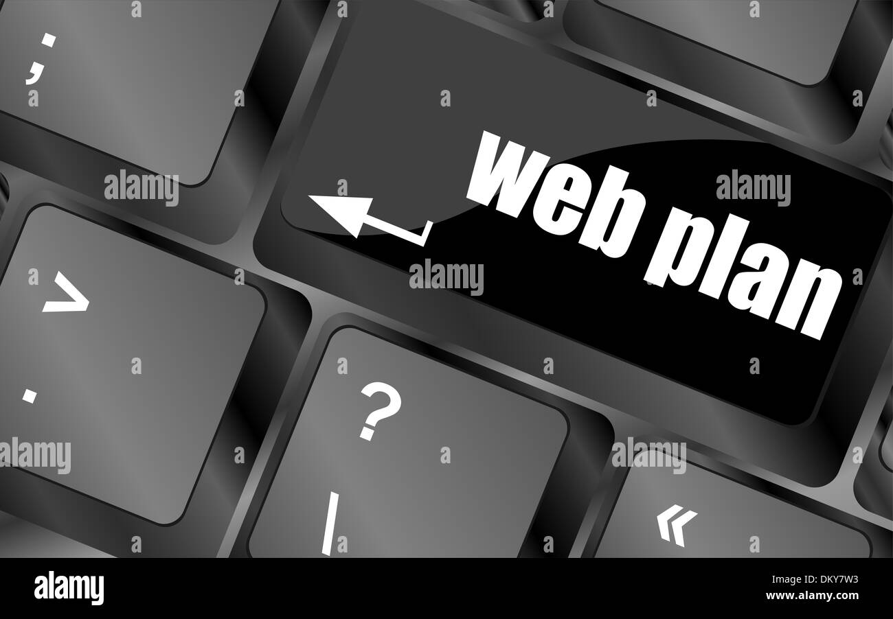 Plan web concept avec touche de clavier d'ordinateur, concept d'entreprise Banque D'Images