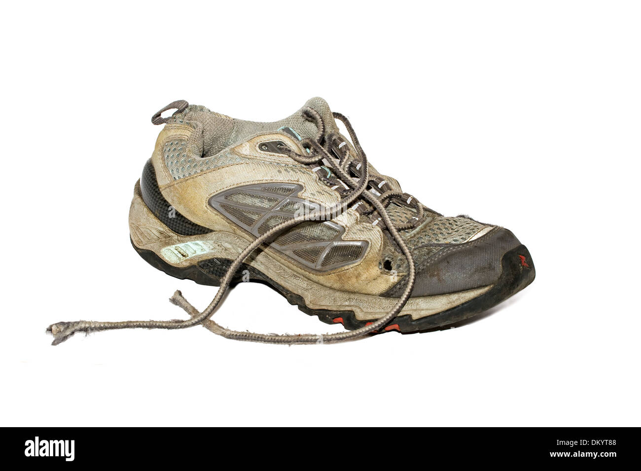 Sale vieille chaussure de course isolated over white Photo Stock - Alamy