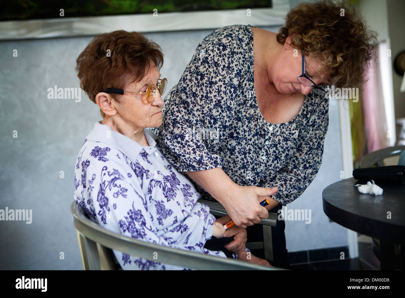 Des aidants familiaux Banque D'Images