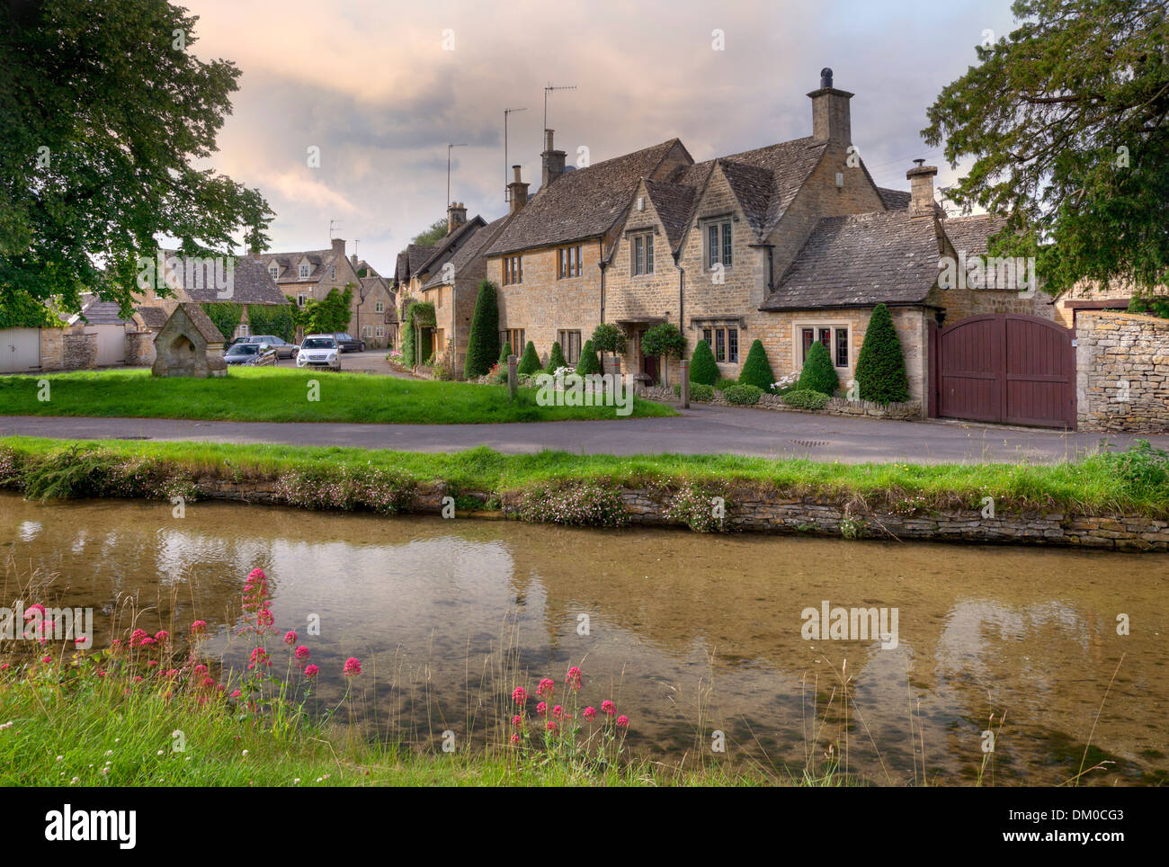 Cottages at Lower Slaughter, Gloucestershire, Angleterre. Banque D'Images