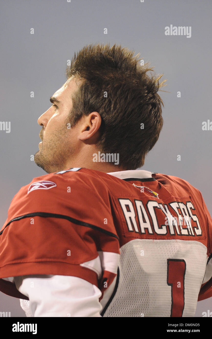 14 décembre 2009 - San Francisco, Californie, États-Unis - 14 décembre 2009 : Arizona Cardinals PK Neil Rackers (1) attend que kickoff pour lancer le jeu de football américain NFL entre les Arizona Cardinals et San Francisco 49ers à Candlestick Park de San Francisco, en Californie. Les 49ers a gagné 24-9, en gardant leurs espoirs en séries dim tout en refusant les Cardinaux la NFC West intitulé. (Crédit Image : © Banque D'Images
